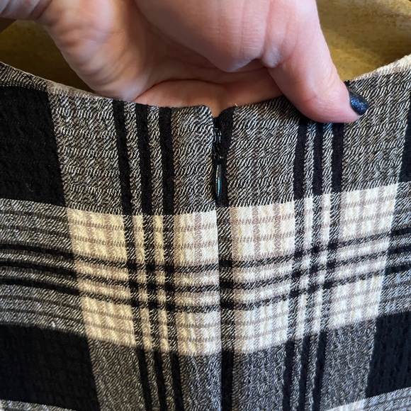 NWT 1.STATE Smock Detail Plaid Long Sleeve Minidress M - Picture 9 of 10